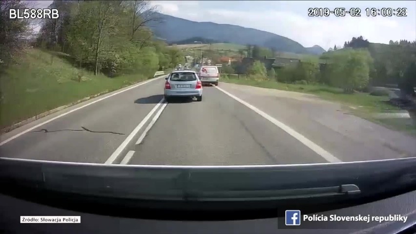 Pościg za polskim kierowcą na Słowacji. Policjanci oddali strzały [FILM]