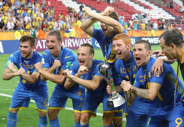 Tak młodzi Ukraińcy w 2019 roku w Łodzi  cieszyli się z tytułu mistrzów świata.