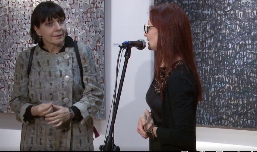 Hanna Wojdała - Markowska pokazała piękne tkaniny w radomskiej Łaźni w cyklu "Pracownie - Konfrontacje"