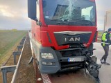 Wypadek na autostradzie A4. Pod Wrocławiem zderzyły się 3 ciężarówki [ZDJĘCIA]