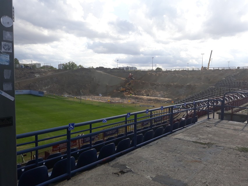 Stadion Pogoni w budowie - 17 lipca 2019