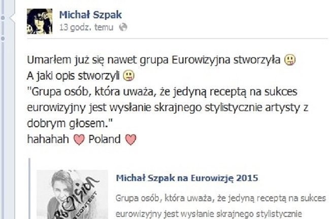 Jak myślicie - Michał Szpak byłby dobrym wyborem na...