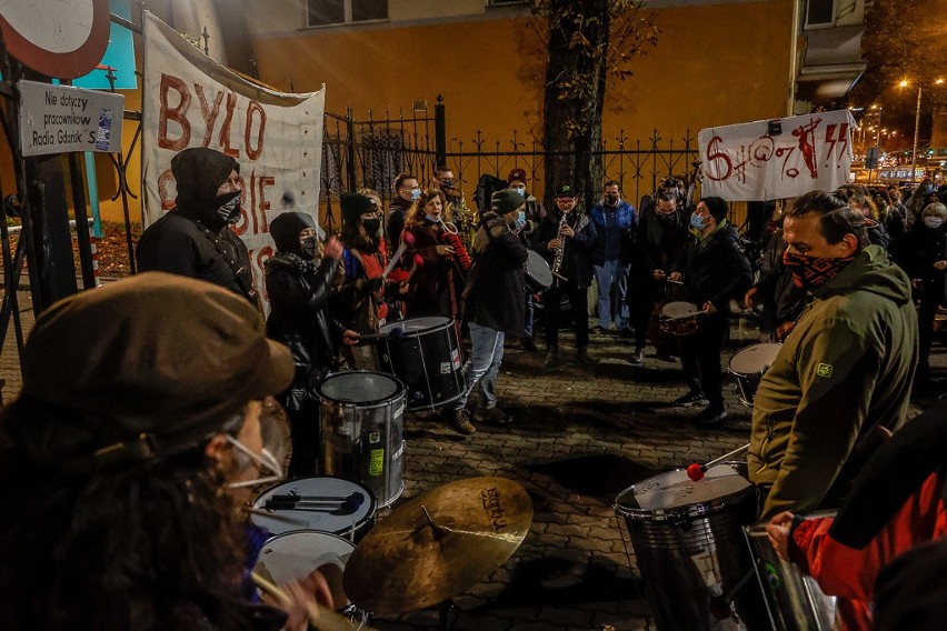 Protest muzyków przed Radiem Gdańsk, 6.11.2020 r.