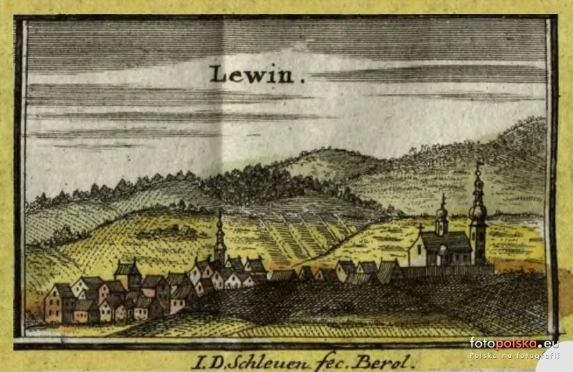 Panorama Lewina Kłodzkiego z roku 1760 narysowana przez 1760...