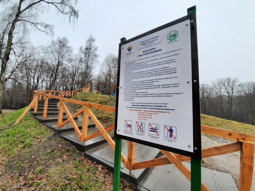 Tor saneczkowy w Parku Kościuszki w Katowicach już po...