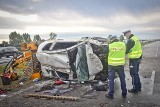 Czerniewice. Wypadek na autostradzie A1 w powiecie włocławskim. Pękła opona w mitsubishi