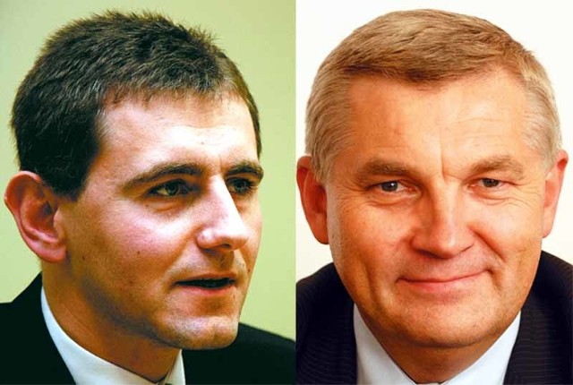 Wojewoda Maciej Żywno (z lewej) unieważnił decyzję radnych. Prezydent Tadeusz Truskolaski złoży odwołanie.