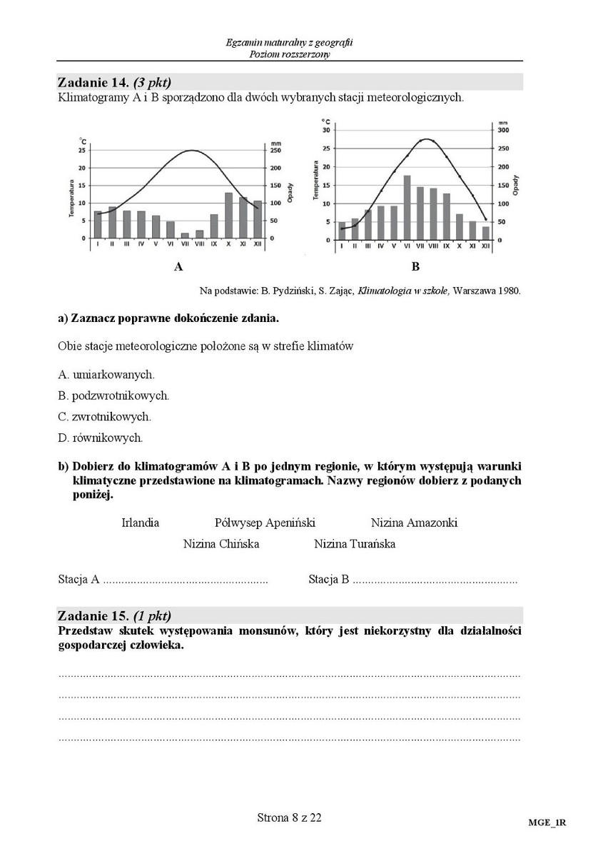 Stara matura 2016: GEOGRAFIA rozszerzona [ODPOWIEDZI, ARKUSZ...