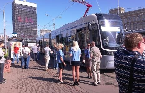 Tramwaj Fokstrot na torach Moskwy