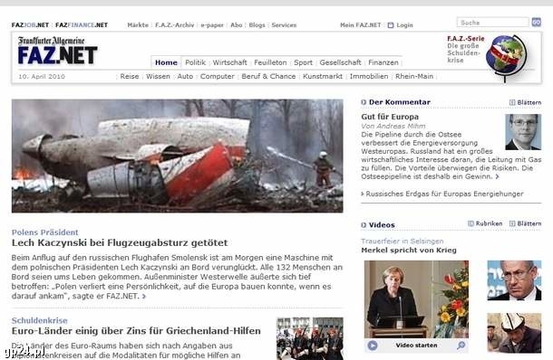 Światowe media o katastrofie w Smoleńsku. Relacje z całego świata