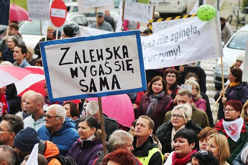 Protest nauczycieli we Wrocławiu