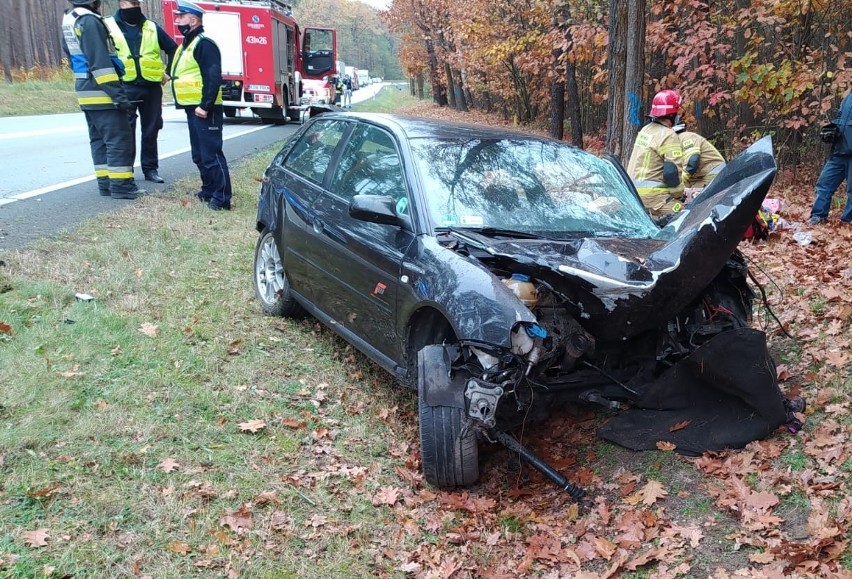 Do wypadku doszło w sobotę (7 listopada) na leśnym odcinku...