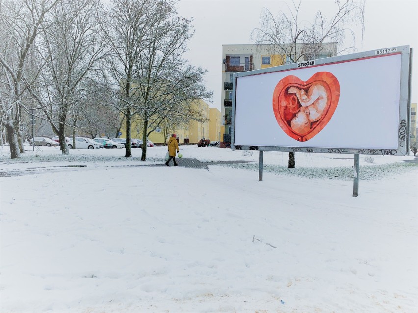 W Zielonej Górze pojawiły się billboardy z grafiką dziecka w...