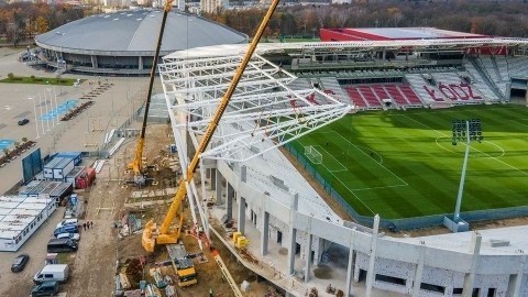 Najnowsze zdjęcia z budowy stadionu ŁKS. Stadion ŁKS coraz piękniejszy