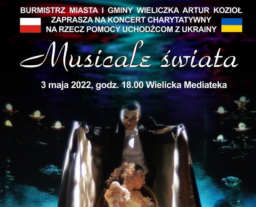 Majówka w Wieliczce. Musicale świata – koncert na rzecz uchodźców z Ukrainy. Rusza sprzedaż biletów 