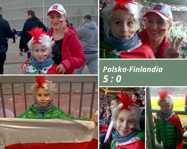 Zdjęcia z meczu Polska - Finlandia. - Rewelacyjny mecz, niezapomniane wrażenia - komentują spotkanie pani Ewa i Konrad