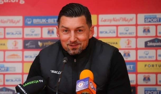 Na zdjęciu Dariusz Dudek, trener Sandecji Nowy Sącz