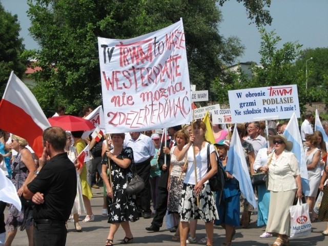 Marsz w obronie TV Trwam w Bielsku Podlaskim