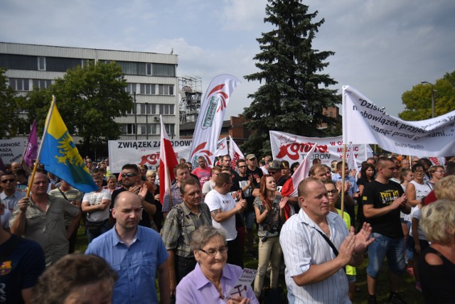 W sobotę górnicy protestowali przeciwko sprzedaży kopalni Makoszowy