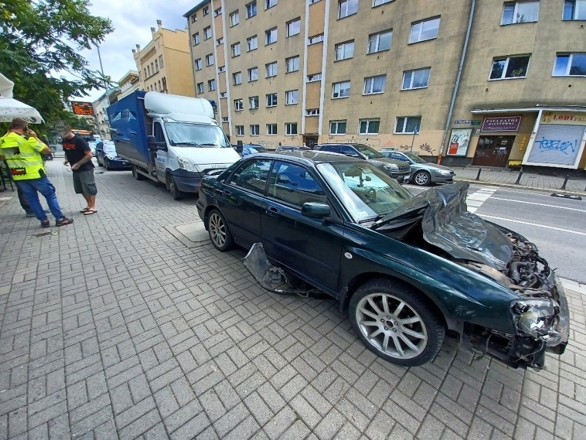 Wypadek na Podwalu we Wrocławiu 6.08.2021