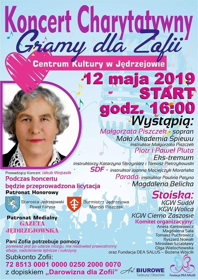 Koncert Charytatywny - "Gramy dla Krystianka i Zofii" już 12 maja w Centrum Kultury w Jędrzejowie