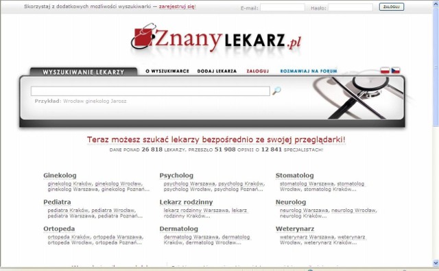 W internetowych portalach możemy znaleźć opinie na temat lekarzy z całej Polski.