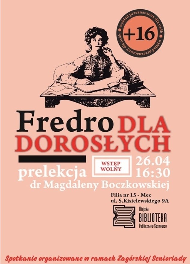 Fredro dla dorosłych - prelekcja dr Magdaleny Boczkowskiej