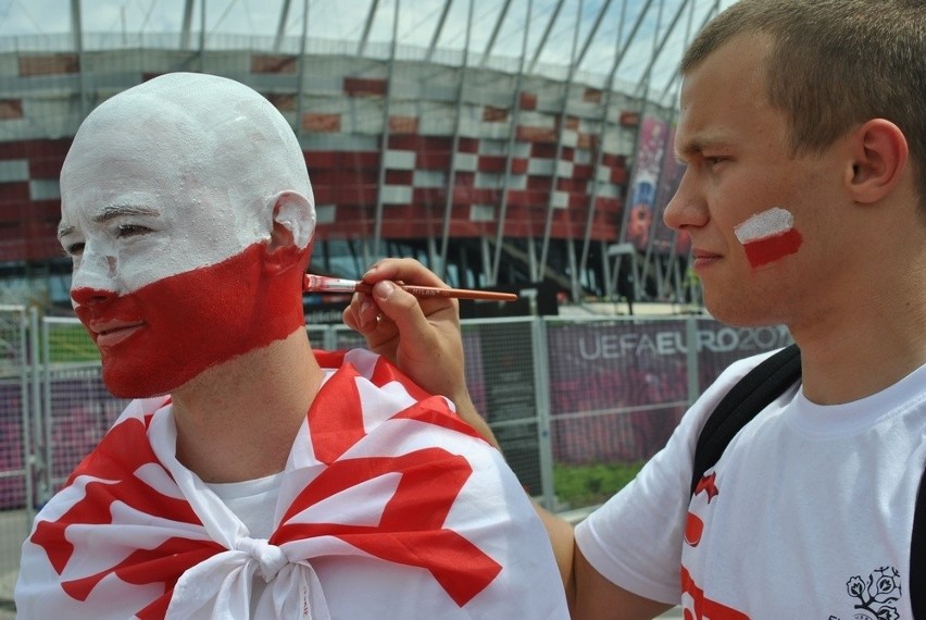 Warszawa w dniu meczu otwarcia Euro 2012 Polska - Grecja