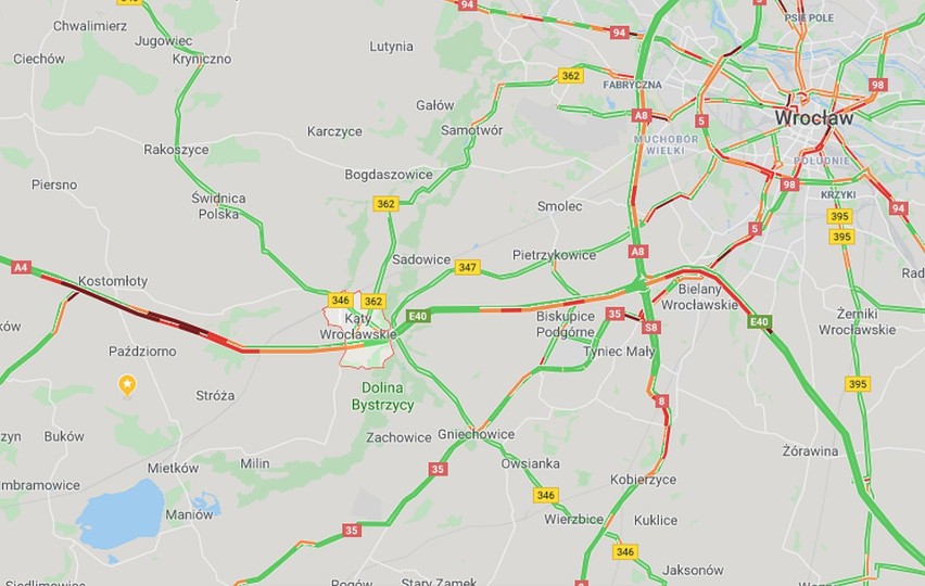 Karambol na autostradzie A4. Duże korki pod Wrocławiem