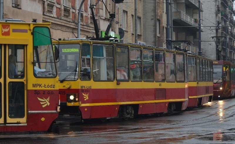 Nagromadzenie tramwajów na al. Kościuszki, ul. Żwirki i...