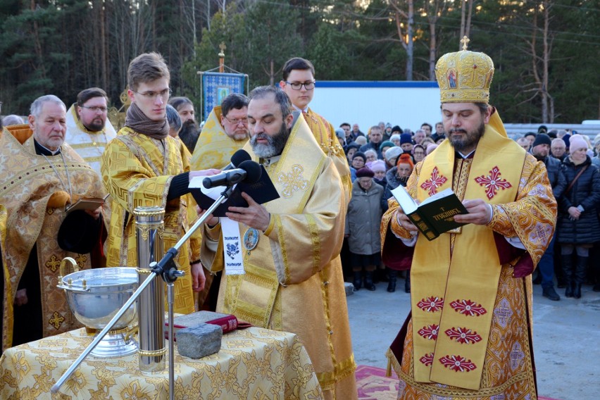 Poświęcenie kamienia węgielnego pod budowę cerkwi Ikony...