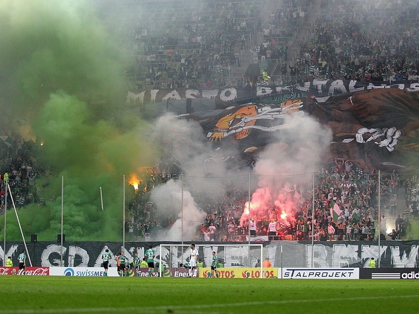 Kibice na meczu Lechia Gdańsk - Legia Warszawa