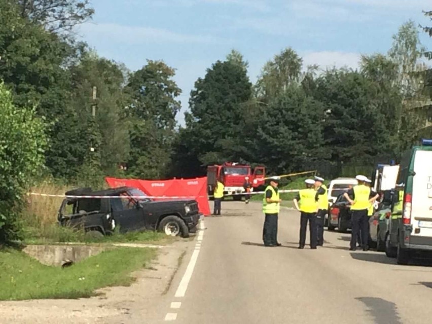 Wypadek w Łęce koło Nowego Sącza