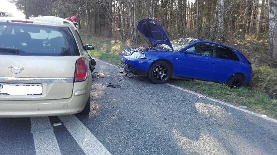 Na drodze wojewódzkiej nr 205 w pobliżu miejscowości Krupy...