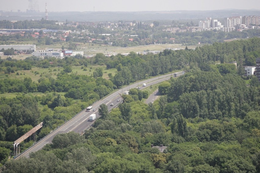 Widok z "Żylety" - budynku Wydziału Nauk o Ziemi...