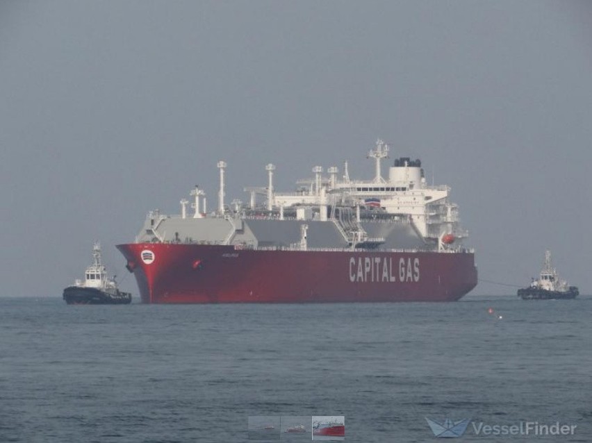 Skroplony gaz przypłynął do Świnoujścia na statku Asklipios.