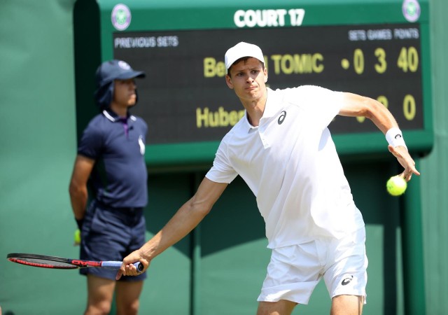 Na zdjęciu Hubert Hurkacz. Ostatnim polskim singlistą, który zagrał w trzeciej rundzie wielkoszlemowego US Open był Łukasz Kubot (2006 r.)