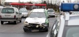 Kolizja dwóch aut na parkingu Tesco w Zielonej Górze