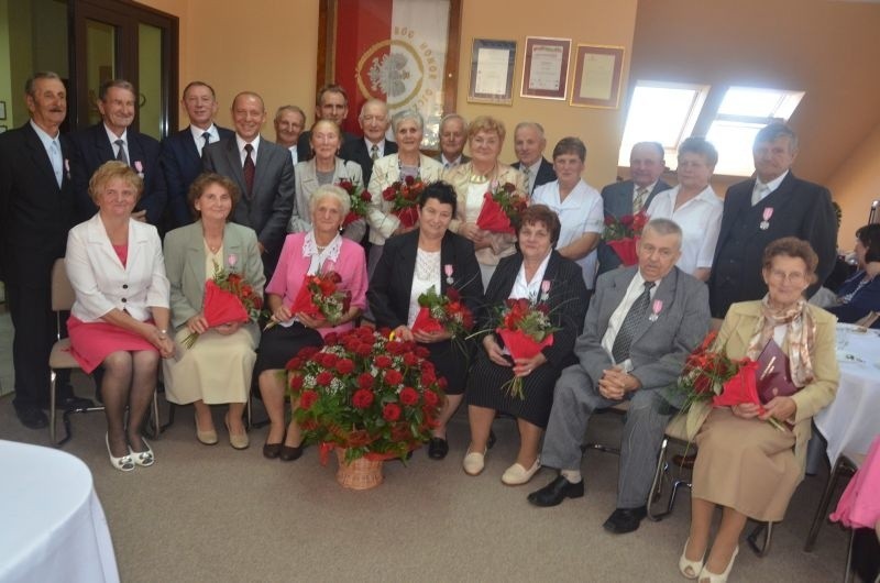 Złote pary z wójtem Józefem Ślizem i dyrektorem Mariuszem...