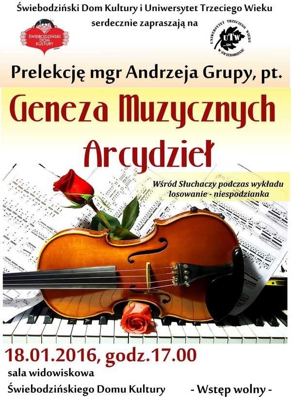 Tak wygląda plakat informujący o prelekcji