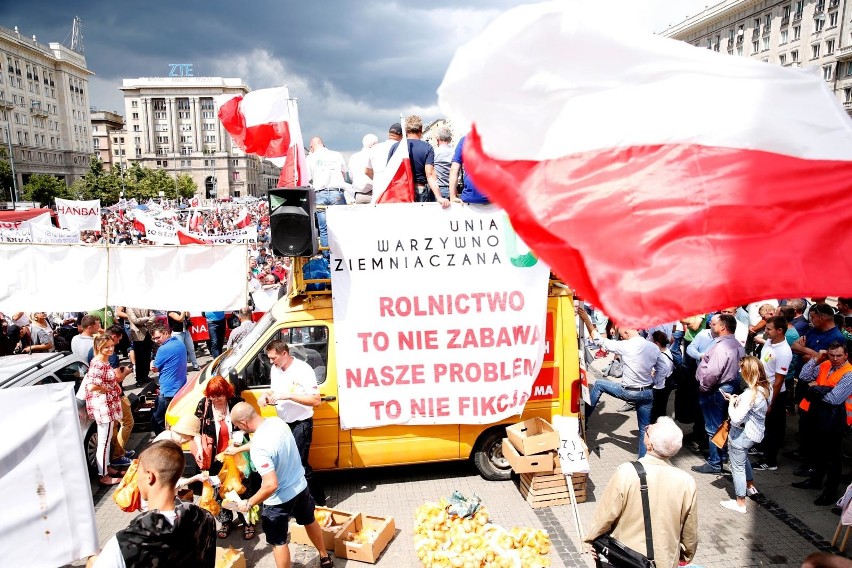 Protest rolników w Warszawie 13 lipca 2018