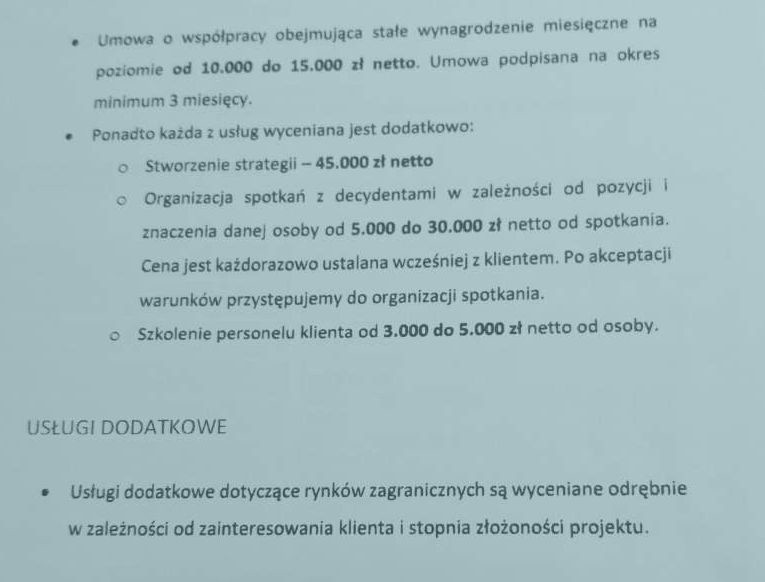 Cennik władzy. Ile trzeba zapłacić za spotkanie z ministrem