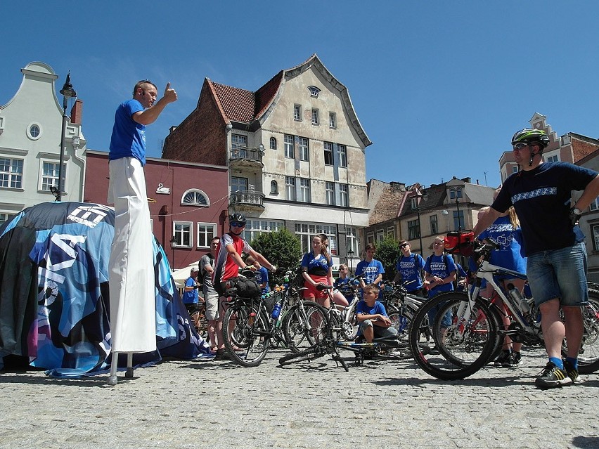 Happening rowerowy na grudziądzkim rynku