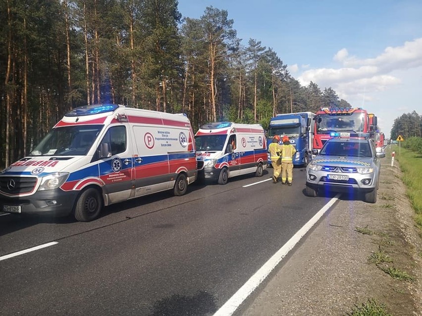 Wypadek na dk 10, w okolicy Kalisza Pomorskiego