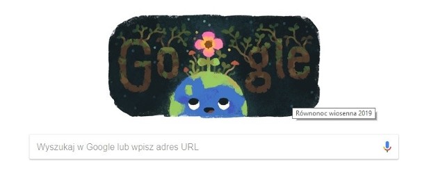 Tak została przedstawiona równonoc wiosenna przez Google Doodle w 2019 roku