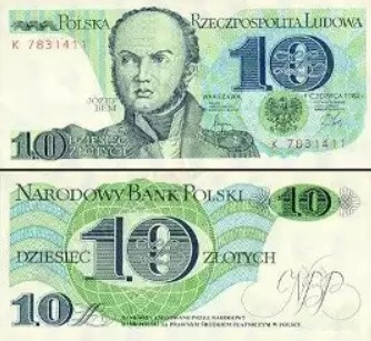 Banknot o nominale 10 zł z 1982 roku....