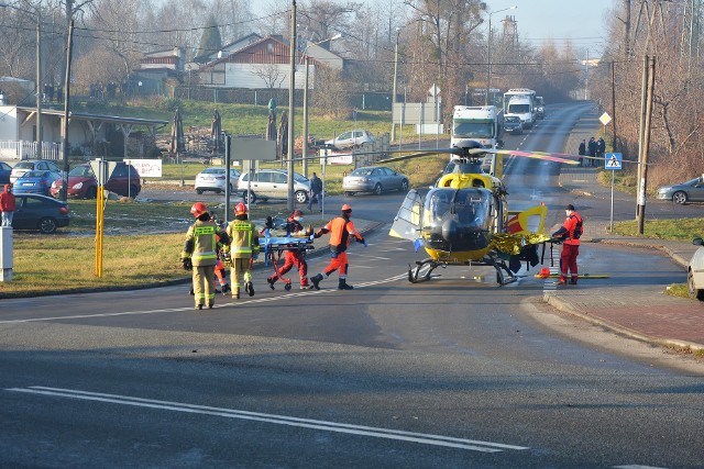 Potrącono rowerzystę w Marklowicach. Lądował śmigłowiec LPR