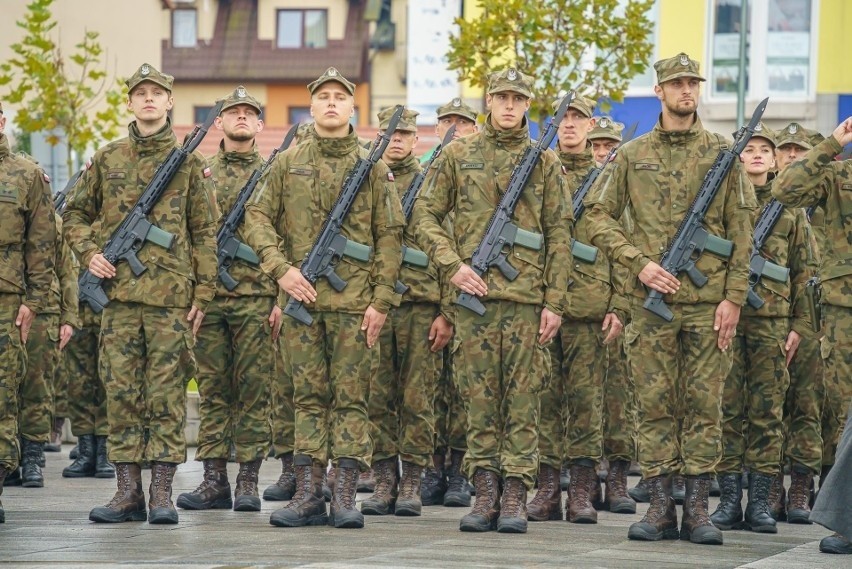 Uroczysta przysięga wojskowa żołnierzy Terytorialnej Służby...