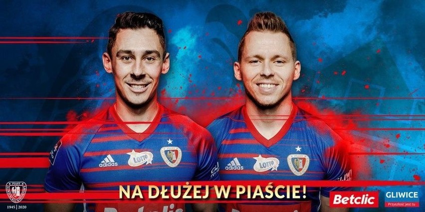 Piast Gliwice przedłużył kontrakty z dwoma zawodnikami. Patryk Sokołowski i Tomasz Mokwa na dłużej w klubie mistrza Polski