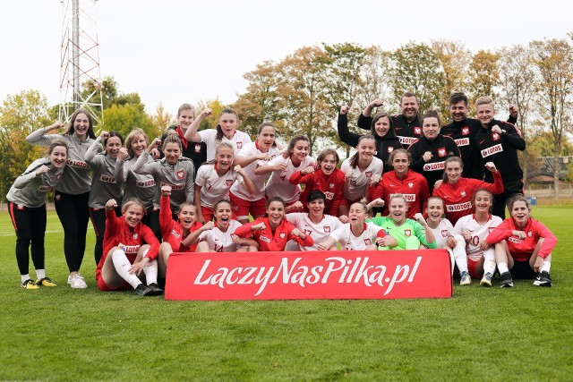 Reprezentacja Polski kobiet U-19 podczas turnieju kwalifikacyjnego w Poznaniu.